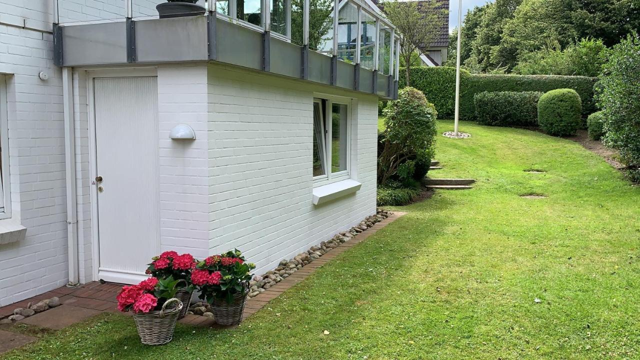 Ferienwohnung In Weisser Villa Am Kliff Flensburg Exteriör bild